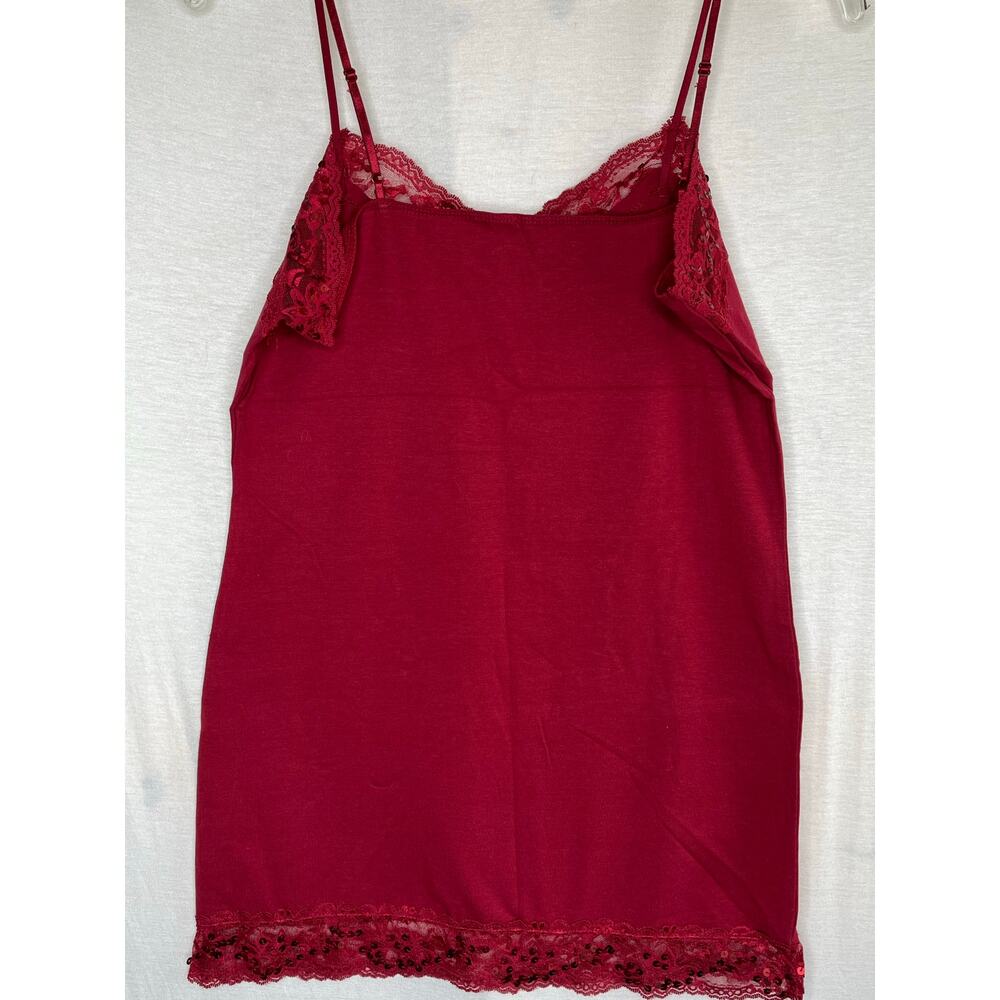 Rue 21 lace and sequined trimmed tank, red, size XL, EUC - Picture 7 of 7